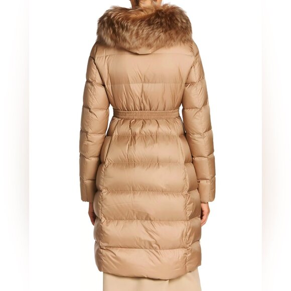 Moncler Boedic Belted Puffer Coat-Brown - Picture 3 of 16